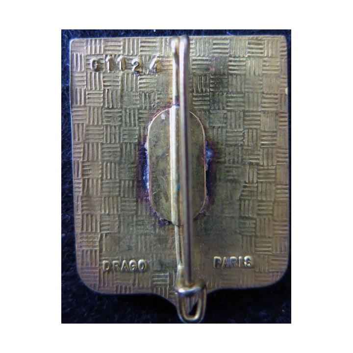SMT : insigne métallique du service du matériel des Transmissions en émail de fabrication Drago Paris G. 1124