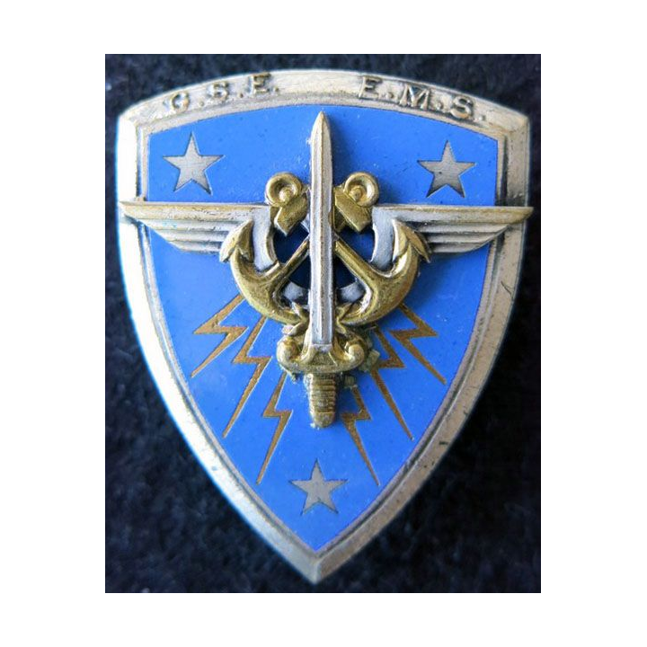 GSE EMS : Insigne du Groupement des Services de l'enseignement militaire supérieur de fabrication Drago Paris H. 585