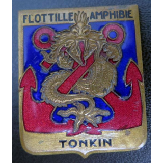 FA TONKIN insigne de la flotille amphibe Tonkin Arthus Bertrand Paris