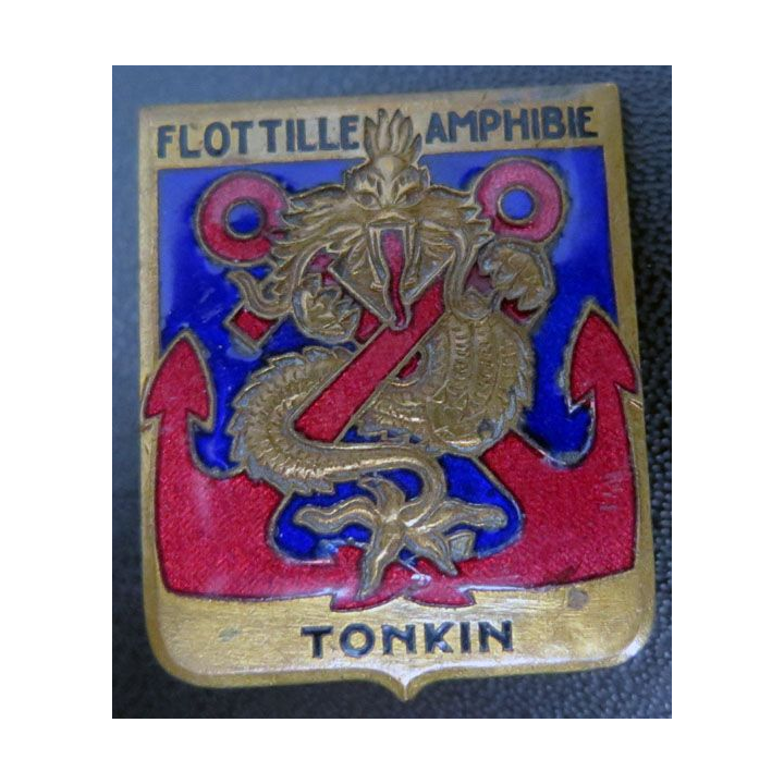 FA TONKIN insigne de la flotille amphibe Tonkin Arthus Bertrand Paris