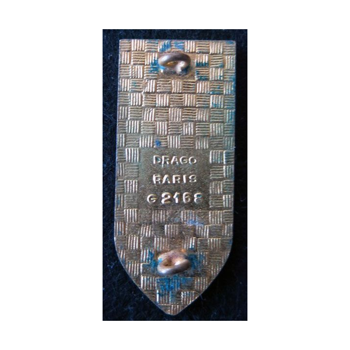 54° RT : insigne du 54° régiment de transmissions de fabrication Drago Paris G. 2168 T de couleur bleu moyen