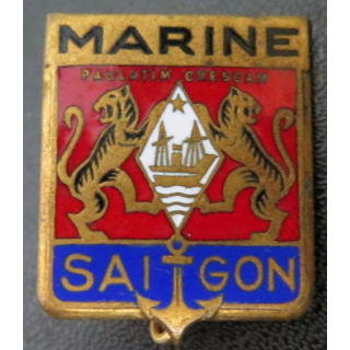 MARINE SAIGON insigne de la marine à Saïgon PAULATIM CRESCAM Courtois