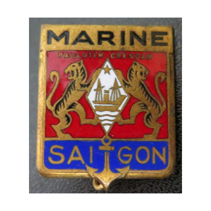 MARINE SAIGON insigne de la marine à Saïgon PAULATIM CRESCAM Courtois