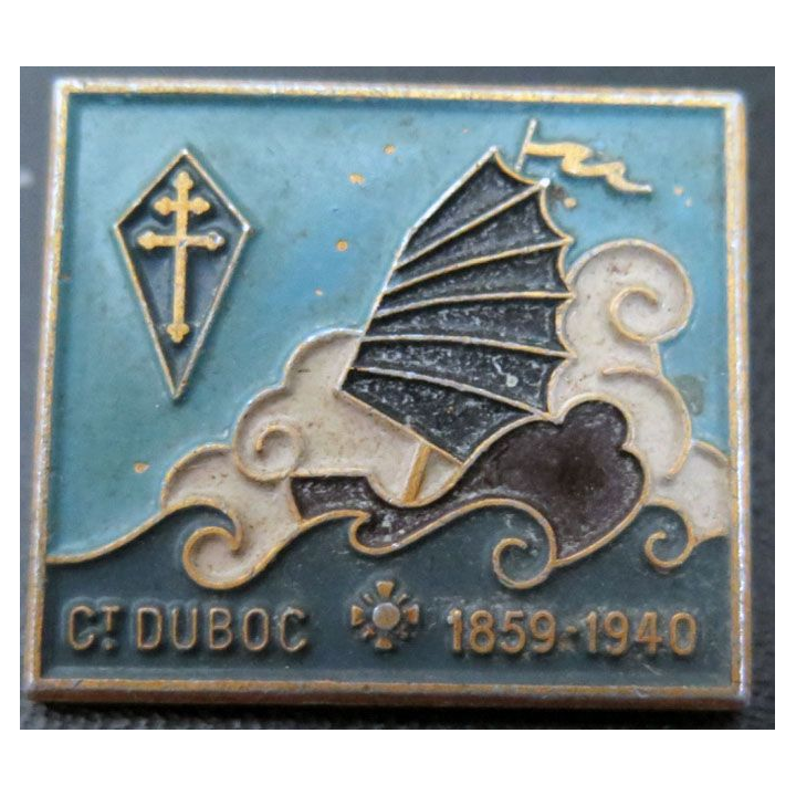 CT DUBOC : insigne de l'aviso dragueur Commandant Duboc Augis peint 