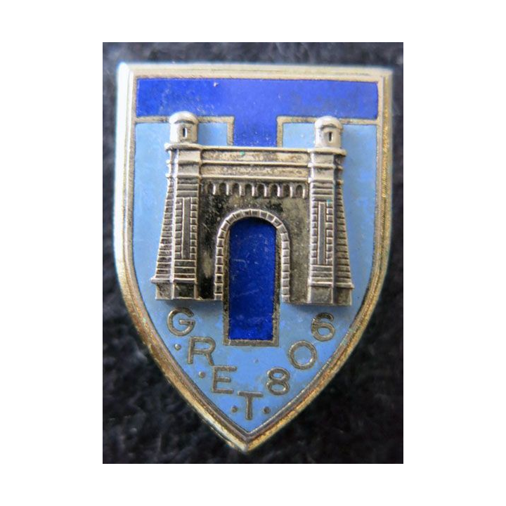 GRET 806 : Insigne du 806° groupe régional exploitation des Transmissions  Drago Paris G. 982 en émail