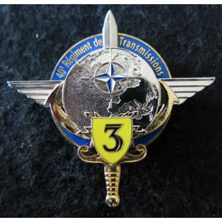 40° RT : Insigne de la 3° compagnie du 40° régiment de transmissions de fabrication ABP N° 156