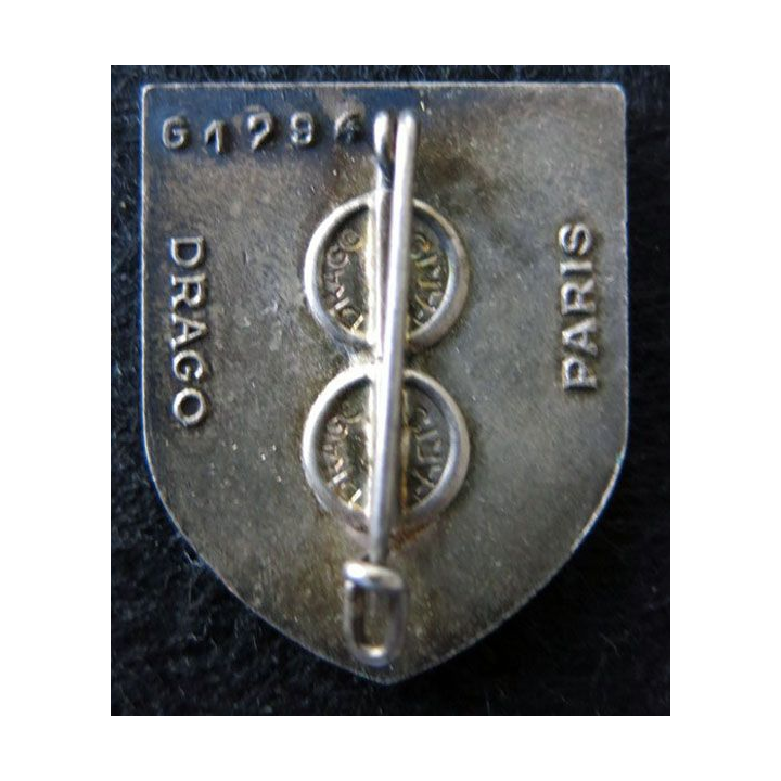21° RD : insigne métallique du 21° régiment de dragons de fabrication Drago Paris G. 1294 en émail