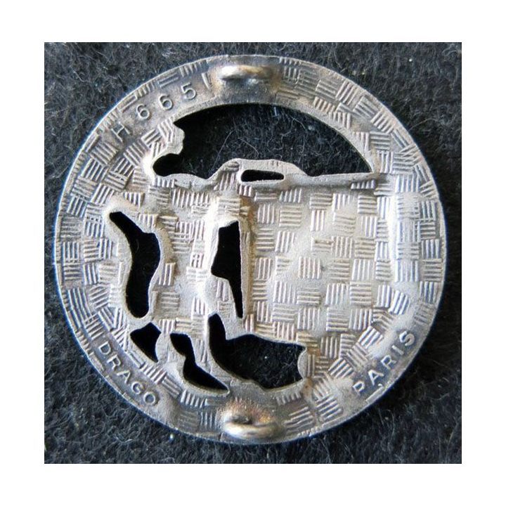 5° RD : insigne métallique du 5° régiment de dragons de fabrication Drago Paris H.665 en émail