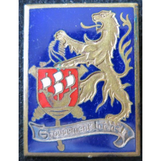 GI 1 : Insigne métallique du Groupement d'infanterie  N° 1 Drago Béranger en émail