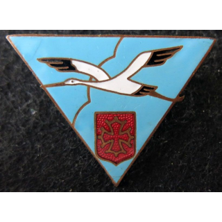 66° DI : Insigne métallique de la 66° division d'infanterie 1939 de fabrication Augis rue St Barhélémy Lyon émail