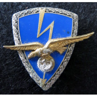 ET 801: Insigne métallique de l'escadron de transmissions 801 de fabrication Delsart A. 959