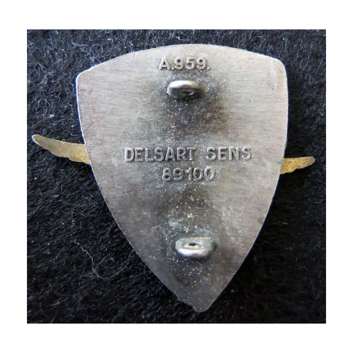 ET 801: Insigne métallique de l'escadron de transmissions 801 de fabrication Delsart A. 959