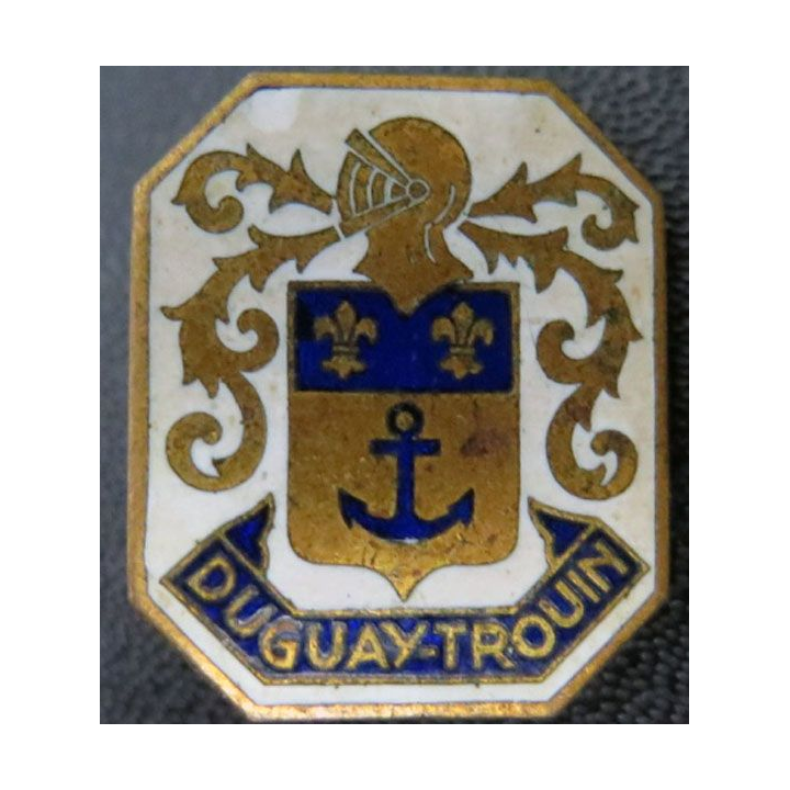 DUGUAY-TROUIN : insigne du croiseur Duguay Trouin fabrication Augis en émail