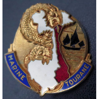MARINE TOURANE : insigne de la Marine Tourane Augis en émail