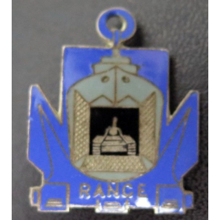 LST RANCE : insigne du LST Rance de fabrication Augis en émail