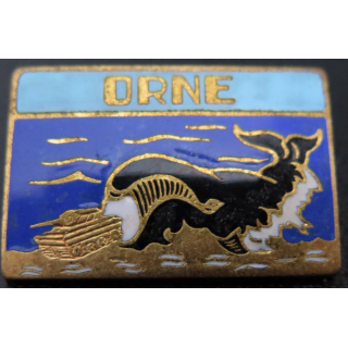 LST ORNE : insigne du LST Orne de fabrication Augis en émail