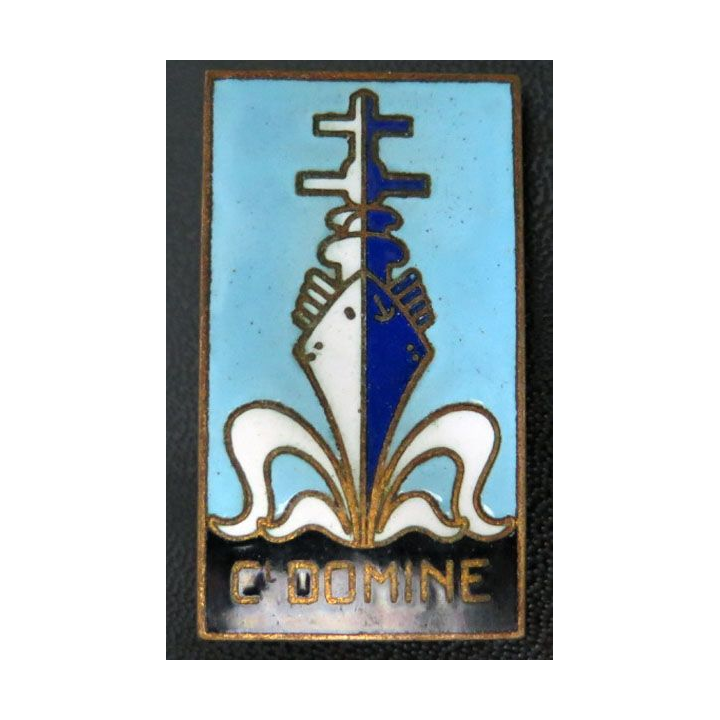 CT DOMINE : commandant Domine de fabrication Augis en émail