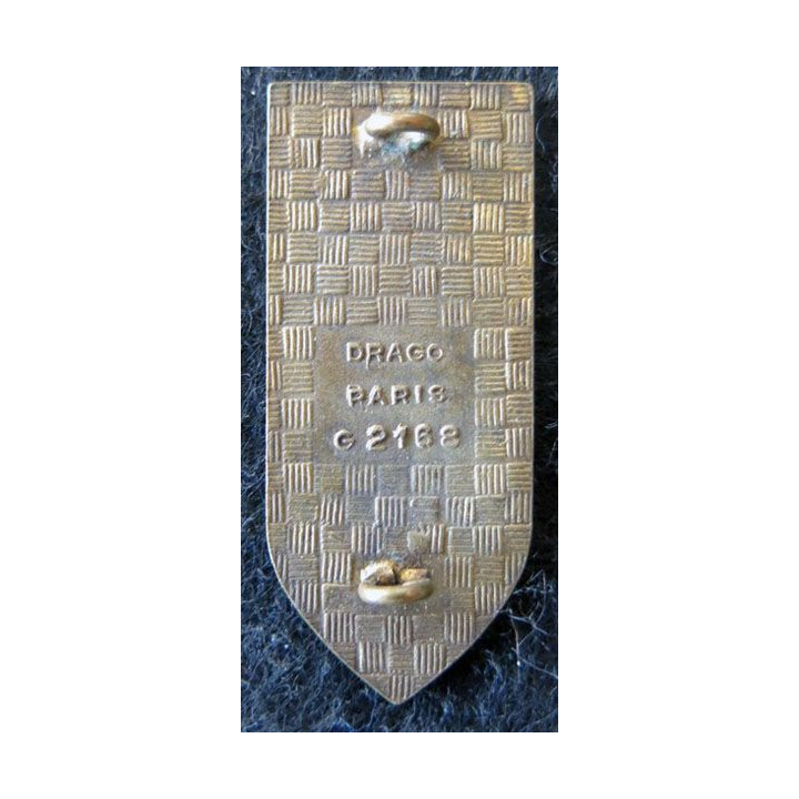 54° RT : insigne du 54° régiment de transmissions de fabrication Drago Paris G. 2168 T de couleur bleu moyen
