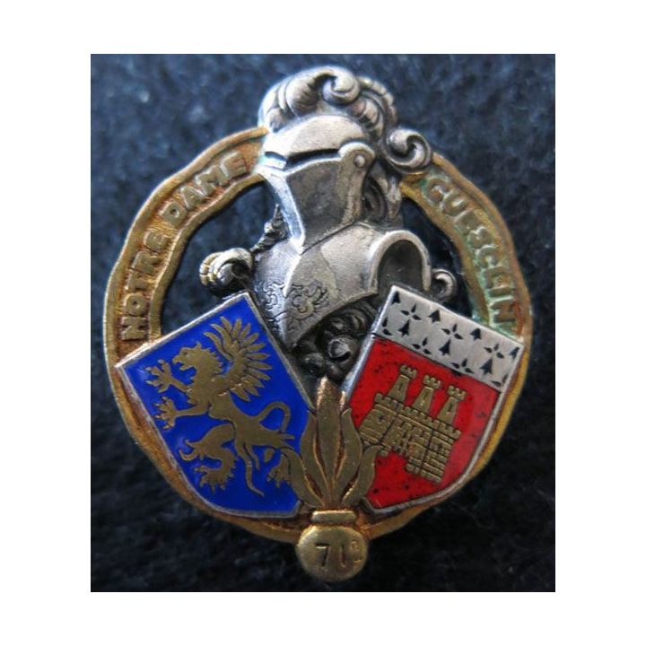 71° RI : 71° régiment d’infanterie de fabrication Drago Paris H. 110 ajouré en émail