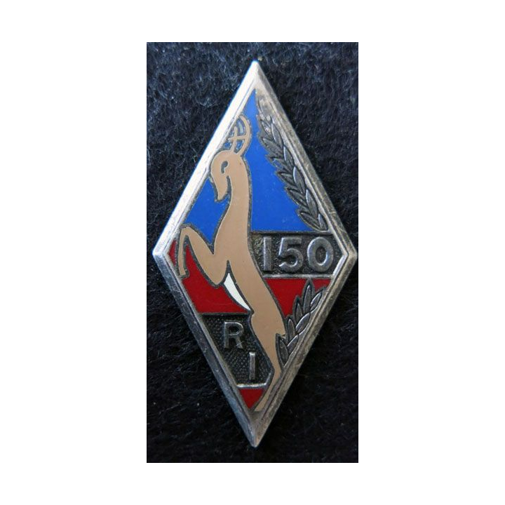 150° RI : Insigne métallique du 150° régiment d'infanterie de fabrication Drago Paris G. 460