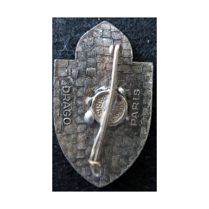 19° DI : Insigne métallique de la 19° division d’infanterie de fabrication Drago Paris en émail
