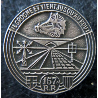 157° RR : 157° régiment régional de fabrication non spécifiée 30 mm argenté