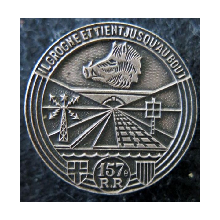 157° RR : 157° régiment régional de fabrication non spécifiée 30 mm argenté