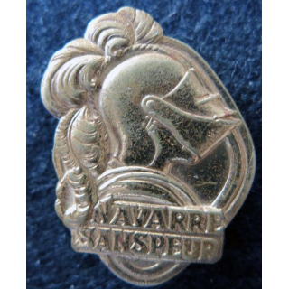 5° RI : insigne métallique du 5° régiment d'infanterie Navarre sans peur type L. Bazor