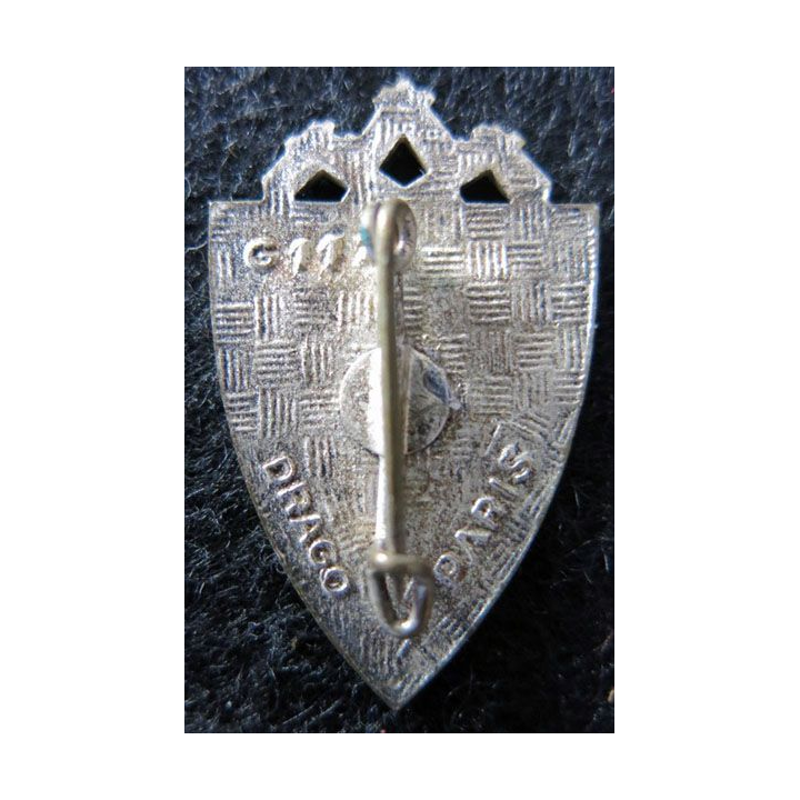 153° RI : Insigne métallique du 153° régiment d'infanterie de fabrication Drago Paris G. 1173 guilloché en émail