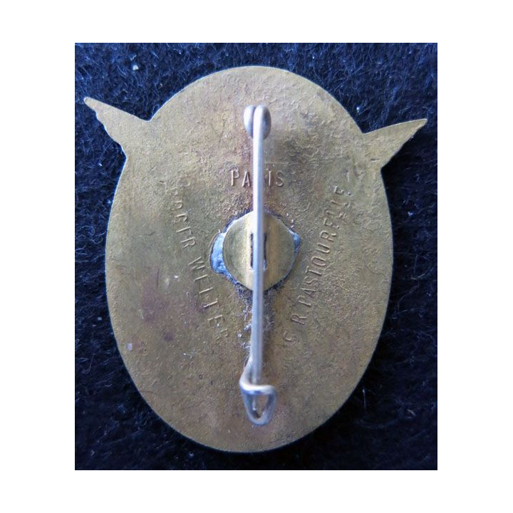 SF FAULQUEMONT: insigne métallique du secteur fortifié de Faulquemont fabricant Welter bronze