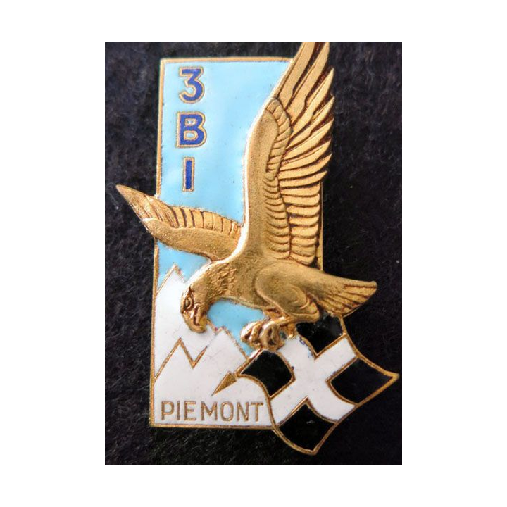 3° BI : insigne du 3° bataillon d’infanterie en émail de fabrication Drago Paris G. 2006
