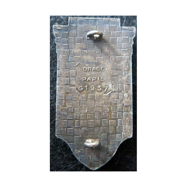 EMI MONTPELLIER : insigne de l'école militaire d'infanterie de Montpellier en émail de fabrication Drago Paris H. 1937