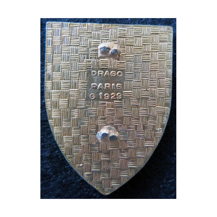 76° RI : Insigne métallique du 76° régiment d'infanterie de fabrication Drago Paris G. 1929  LH relief