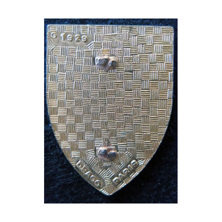 76° RI : Insigne métallique du 76° régiment d'infanterie de fabrication Drago Paris G. 1929  sans LH