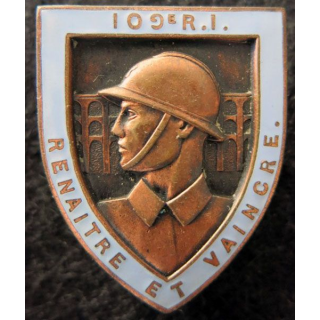 109° RI : 109° régiment d'infanterie Arthus Bertrand Paris en émail