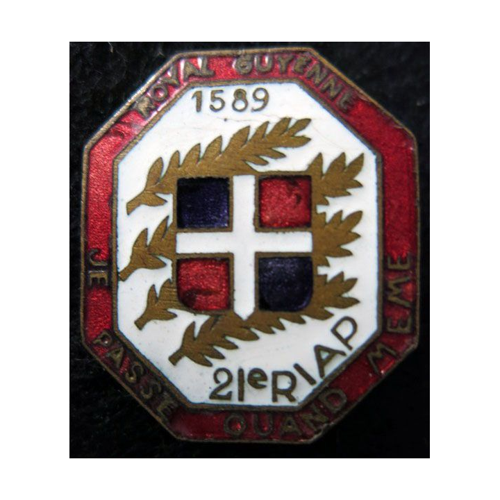 21° RIAP : 21° régiment d'infanterie aéroporté avec période 1945 en émail