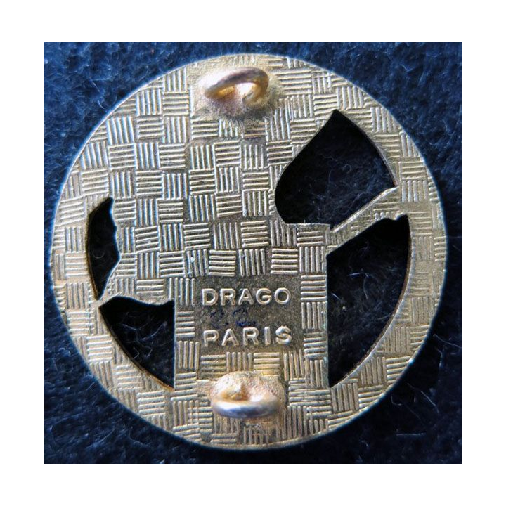 158° RI : 158° régiment d'infanterie régiment de Lorette Drago rond 35 mm en émail