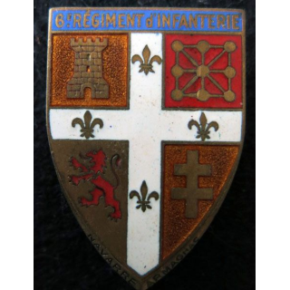 6° RI : 6° régiment d'infanterie de fabrication Drago Paris G. 1167 en émail faux numéro