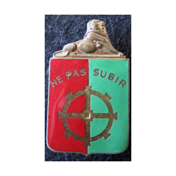 14° DI : insigne métallique de la 14° division d'infanterie de fabrication Chobillon (poinçon) en émail