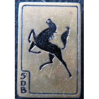 5° DB : insigne métallique de la 5° division blindée France d'abord c