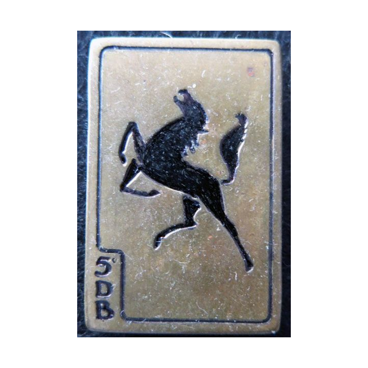 5° DB : insigne métallique de la 5° division blindée France d'abord c