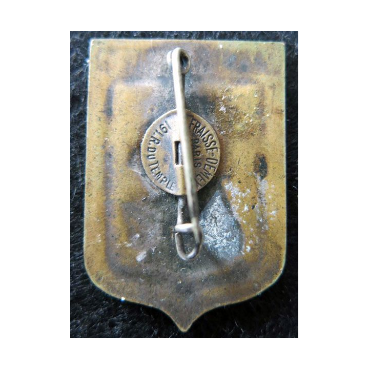 115° RI : insigne métallique du 115° régiment d'infanterie Fraisse Demey Paris en émail