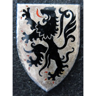 1° DI : Insigne métallique de la 1° division d’infanterie  de fabrication Drago Béranger déposé en émail