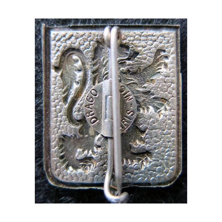 43° RIA : insigne du 43° régiment d'infanterie alpine de 1942 Drago embouti