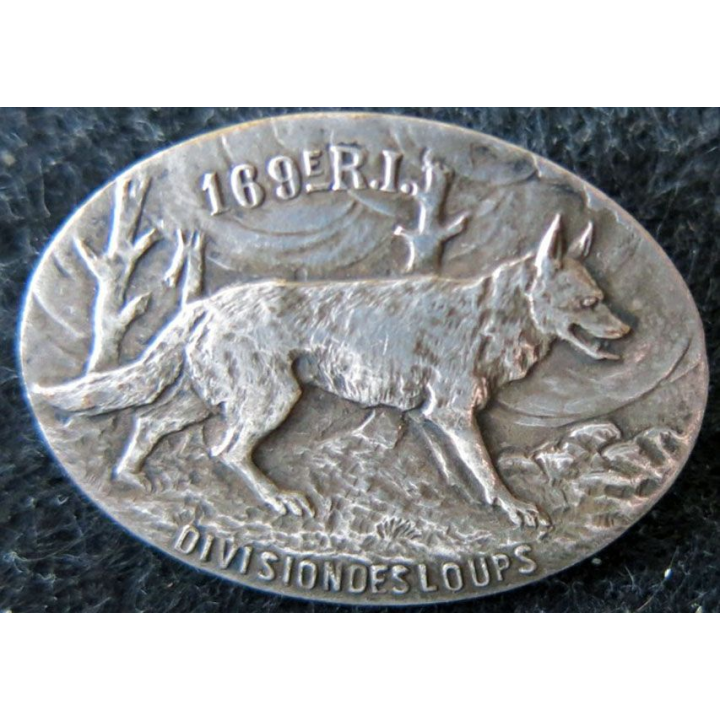 169° RIF : insigne métallique du 169° régiment d'infanterie de forteresse embouti