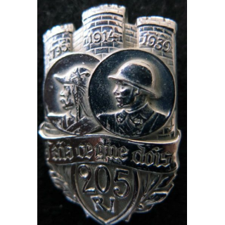 205° RI : 205° régiment d'infanterie de fabrication non spécifiée métal chromé