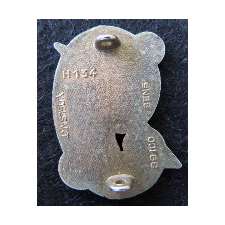 9° RZ : Insigne métallique du CEC de Givet - 9° régiment de zouaves de fabrication Delsart H. 134 plein dos grenu doré