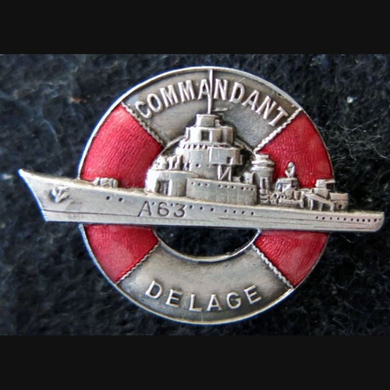 Aviso Dragueur Commandant Delage fabrication Augis Lyon en émail