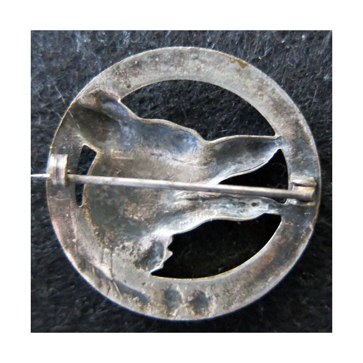 168° RIF : insigne métallique du 168° régiment d''infanterie de forteresse Les Loups du Bois Le Prêtre épingle à bascule 34 mm