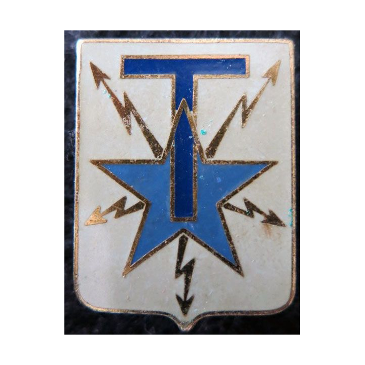 TRANS : insigne de Transmetteur isolé de fabrication Drago Paris 36 mm